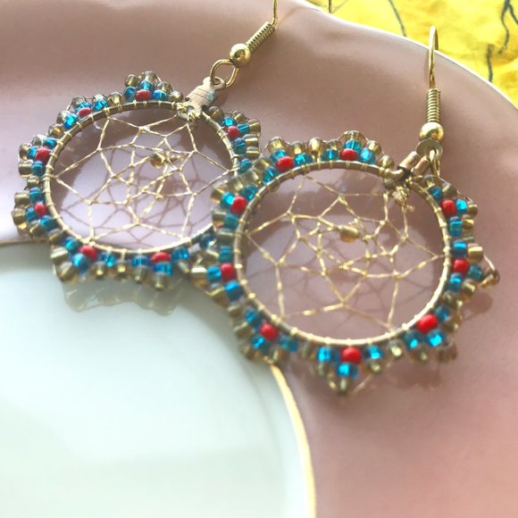 Artisan Dream Catcher Earrings // Celestial - Picture 1 of 4
